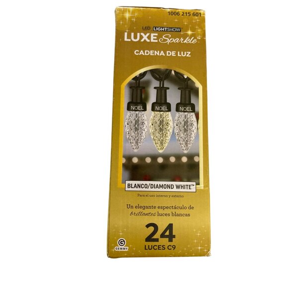 LED Lightshow - Luxe Sparkle Light String Diamond White 24 C9 String Lights Chri - Picture 2 of 7